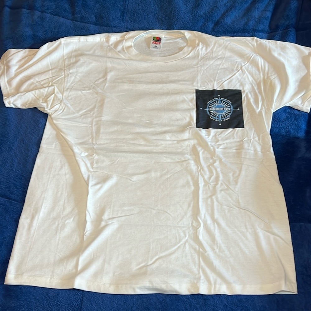 Backstreet Boys Black & Blue Screen printed Local Crew T-shirt